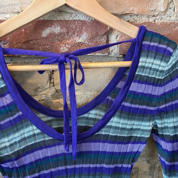 Marciano Multicolor Striped Long Sleeve Dress - Picture 2 of 5